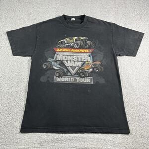 Monster Jam Shirt Mens L Grave Digger Monster Trucks 2010 World Tour Graphic